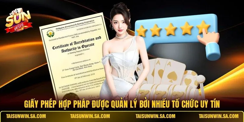 Giấy phép hợp pháp được quản lý bởi nhiều tổ chức uy tín